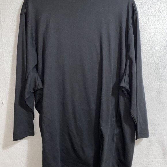 Quacker Factory Sequin Velvet Heart Women's T-Shirt Knit Top Black Sz XL/ 1X - Picture 4 of 7